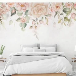 Kirkland's Home Light Pink Garden Peel And Stick Wall Mural- Wall Murals & Wall Decals