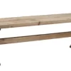 Kirkland's Home Light Reclaimed Wood Hourglass Base Bench- Benches & Ottomans