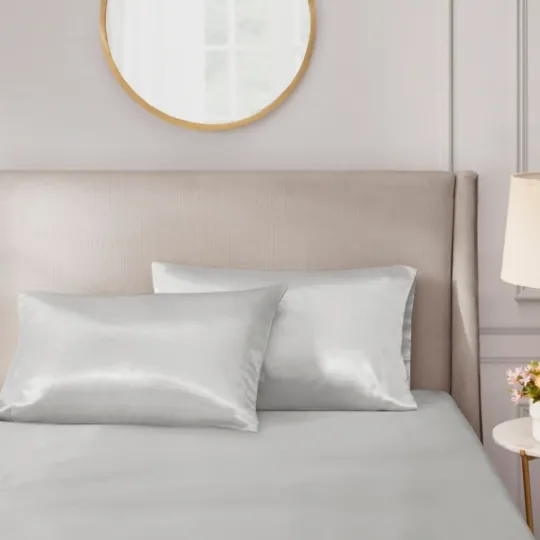 Kirkland's Home Light Satin King 2-Pc. Pillow Case Set- Bed Sheets