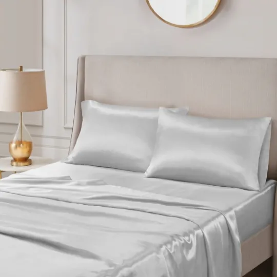 Kirkland's Home Light Satin King 2-Pc. Pillow Case Set- Bed Sheets