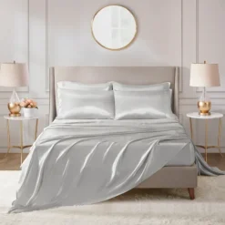 Kirkland's Home Light Satin 6-Pc. King Sheet Set- Bed Sheets