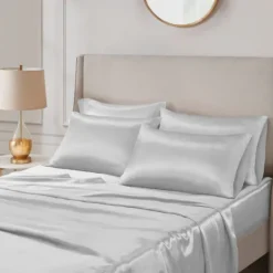 Kirkland's Home Light Satin 6-Pc. King Sheet Set- Bed Sheets