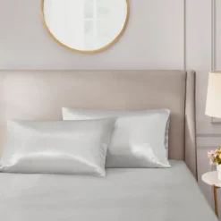 Kirkland's Home Light Satin Standard 2-Pc. Pillow Case Set- Bed Sheets