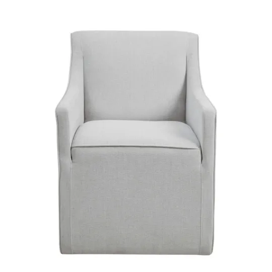 Kirkland's Home Light Slipcover Dining Chair With Casters- Dining Chairs