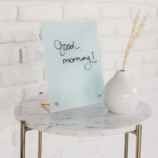Kirkland's Home Light Square Magnetic Glass Dry Erase Board- Memo & Chalkboards