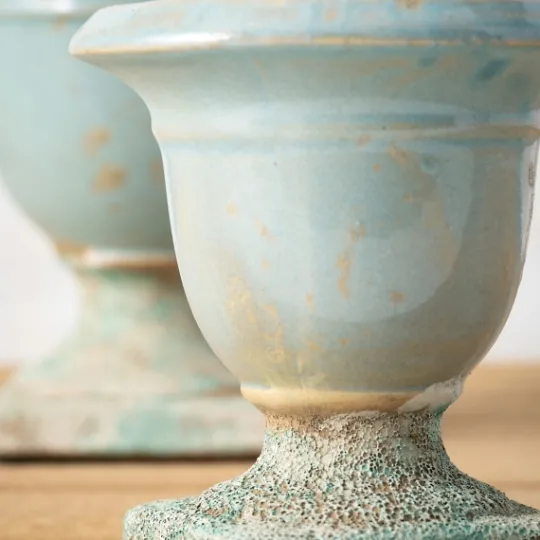 Kirkland's Home Light Terracotta Urn Vases, Set Of 2- Vases