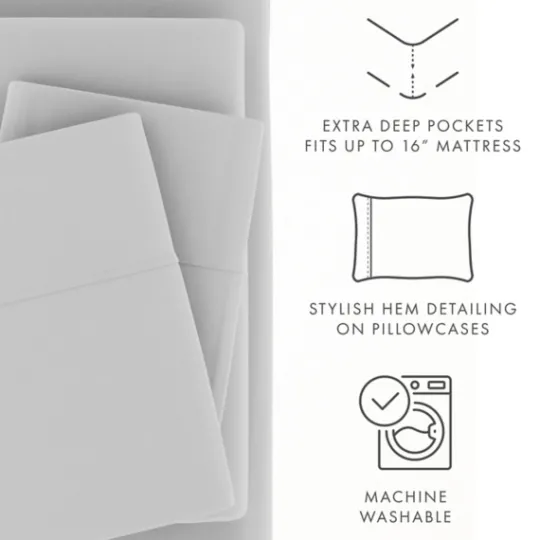 Kirkland's Home Light Ultra Soft 3-Pc. Twin Xl Sheet Set- Bed Sheets
