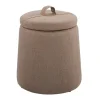 Kirkland's Home Light Upholstered Top Handle Storage Ottoman- Benches & Ottomans