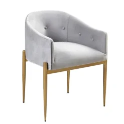 Kirkland's Home Light Velvet Button Dining Chairs, Set Of 2- Dining Chairs