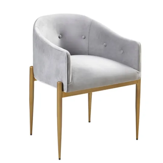 Kirkland's Home Light Velvet Button Dining Chairs, Set Of 2- Dining Chairs