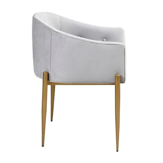 Kirkland's Home Light Velvet Button Dining Chairs, Set Of 2- Dining Chairs