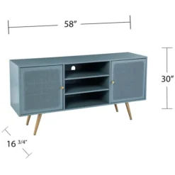 Kirkland's Home Light Wood And Cane Media Cabinet- Tv Stands & Media Consoles