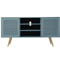 Kirkland's Home Light Wood And Cane Media Cabinet- Tv Stands & Media Consoles