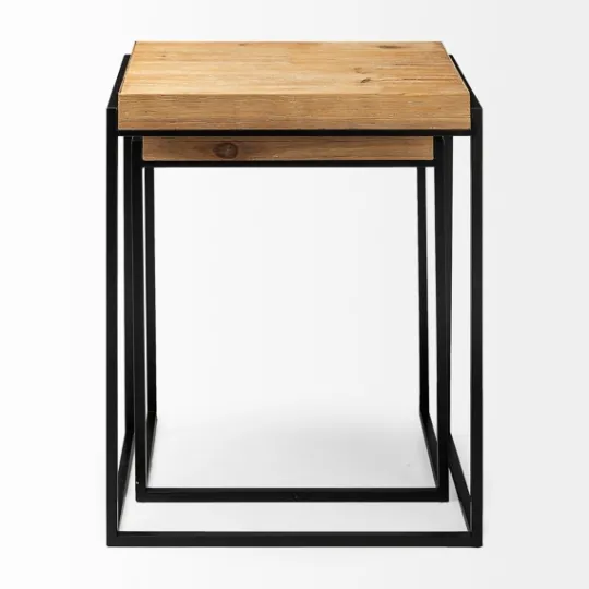 Kirkland's Home Light Wood Nesting Accent Tables, Set Of 2- Accent & End Tables