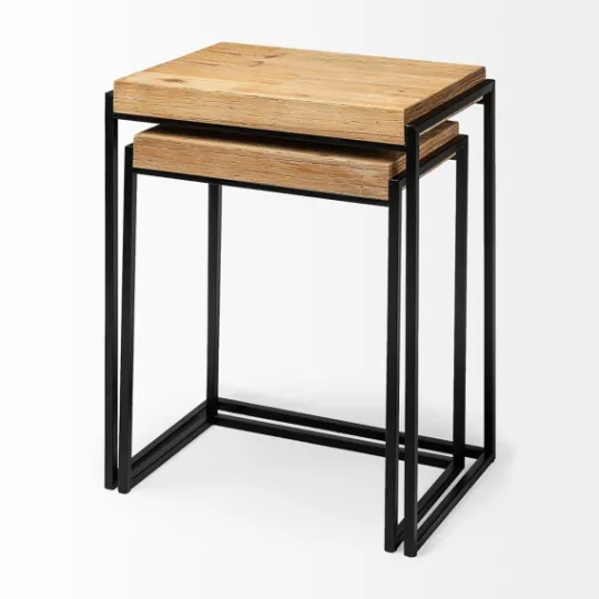 Kirkland's Home Light Wood Nesting Accent Tables, Set Of 2- Accent & End Tables