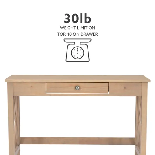 Kirkland's Home Light Wood X-Sides Desk- Office Furniture