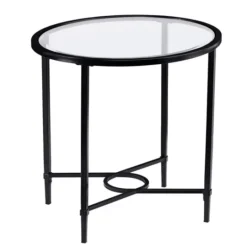 Kirkland's Home Lila Glass And Metal Oval Accent Table- Accent & End Tables