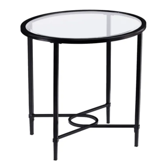 Kirkland's Home Lila Glass And Metal Oval Accent Table- Accent & End Tables