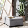 Kirkland's Home Lila Tufted Charcoal Storage Ottoman- Benches & Ottomans