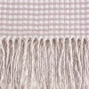 Kirkland's Home Lilac And White Waffle Knit Fringe Throw- Blankets & Throws