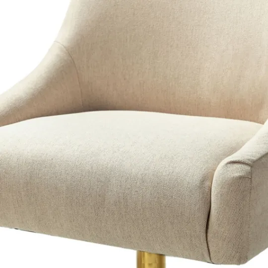 Kirkland's Home Lili Cream Golden Office Chair- Office Furniture