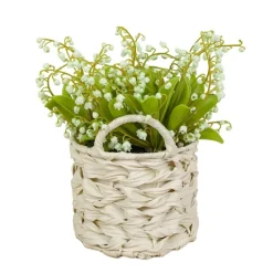 Kirkland's Home Lily Of The Valley Arrangement In Basket- Arrangements & Greenery