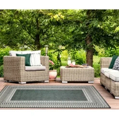 Kirkland's Home Linear Macy Indoor/Outdoor Area Rug, 4X7- Outdoor Rugs