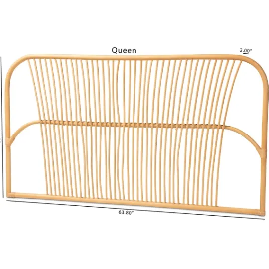 Kirkland's Home Linear Weave Rat Queen Headboard- Beds & Headboards