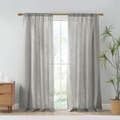 Kirkland's Home Linen Blend Curtain Panel Set, 84 In- Curtains & Drapes