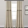 Kirkland's Home Linen Button And Stripe Curtain Panel Set, 84 In.- Curtains & Drapes