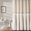 Kirkland's Home Linen Button Shower Curtain- Shower Curtains