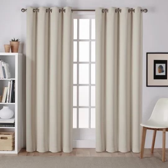 Kirkland's Home Linen Sateen Curtain Panel Set, 96 In.- Curtains & Drapes