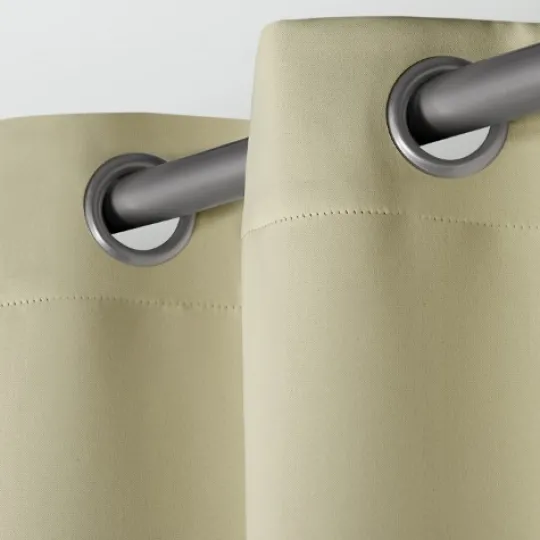 Kirkland's Home Linen Sateen Curtain Panel Set, 96 In.- Curtains & Drapes