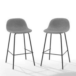 Kirkland's Home Linen Slope Seat Counter Stools, Set Of 2- Bar Stools & Counter Height Stools