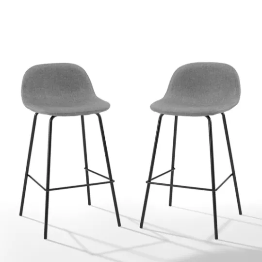 Kirkland's Home Linen Slope Seat Counter Stools, Set Of 2- Bar Stools & Counter Height Stools