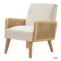 Kirkland's Home Linen Upholstered Accent Chair- Accent Chairs