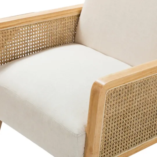 Kirkland's Home Linen Upholstered Accent Chair- Accent Chairs