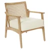 Kirkland's Home Linen Wash Cane Back Alina Armchair- Accent Chairs