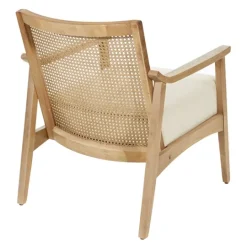 Kirkland's Home Linen Wash Cane Back Alina Armchair- Accent Chairs