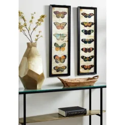 Kirkland's Home Literary Butterflies Framed Art Prints, Set Of 2- Framed Art