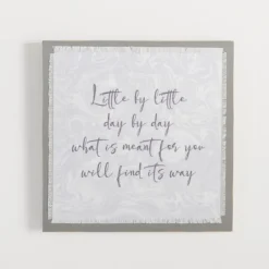 Kirkland's Home Little By Little Linen Wall Plaque- Wall Quotes & Signs
