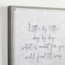 Kirkland's Home Little By Little Linen Wall Plaque- Wall Quotes & Signs