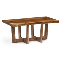 Kirkland's Home Live Edge Coffee Table With Crossed Legs, 42 In.- Coffee Tables