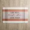 Kirkland's Home Live, Laugh, Love Plaid Kitchen Mat- Kitchen & Floor Mats
