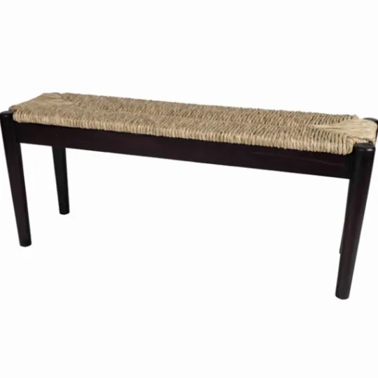 Kirkland's Home Lola Seagrass And Wood Bench- Benches & Ottomans