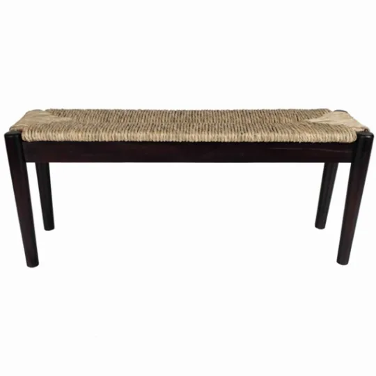 Kirkland's Home Lola Seagrass And Wood Bench- Benches & Ottomans