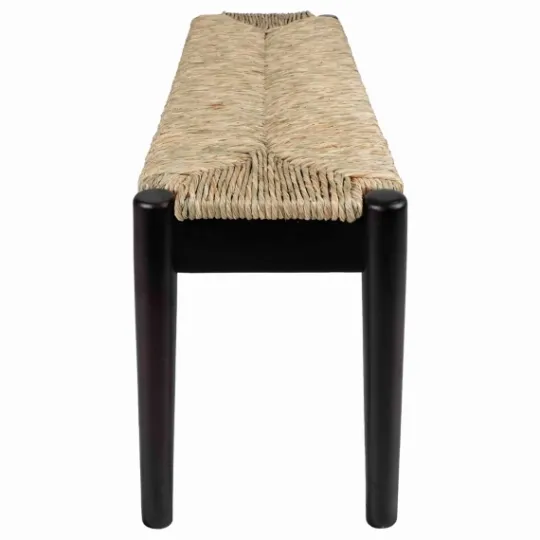 Kirkland's Home Lola Seagrass And Wood Bench- Benches & Ottomans