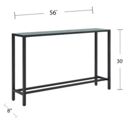 Kirkland's Home Long Metal Mirrored Top Console Table- Console Tables