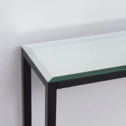 Kirkland's Home Long Metal Mirrored Top Console Table- Console Tables