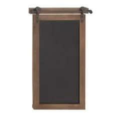 Kirkland's Home Long Wood And Metal Frame Chalkboard- Wall Storage